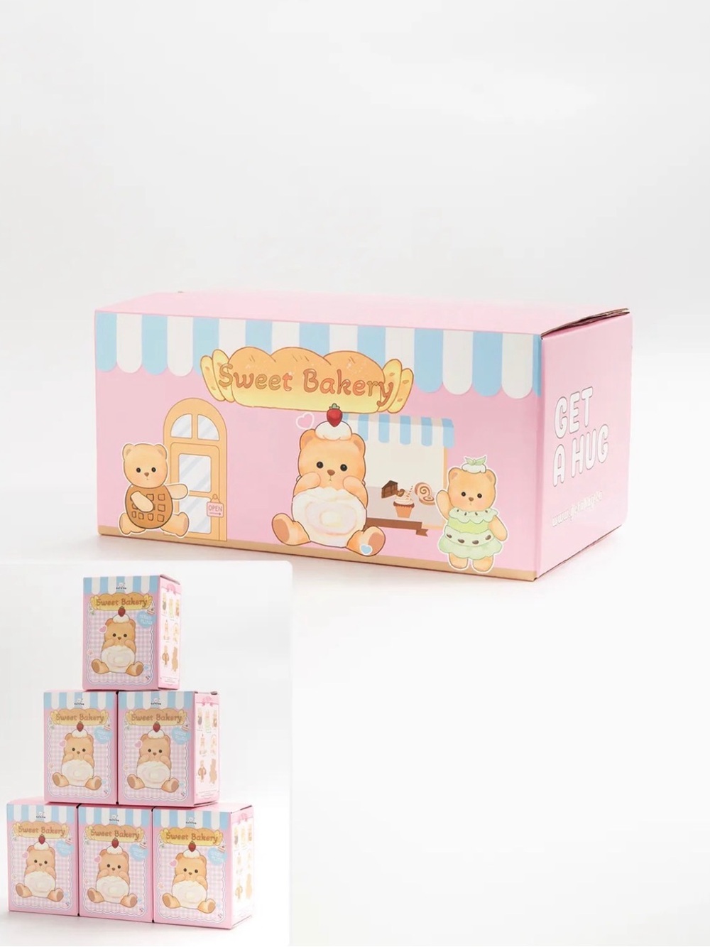 Plush Toy Box - Pink Bakery Bear Plush Set